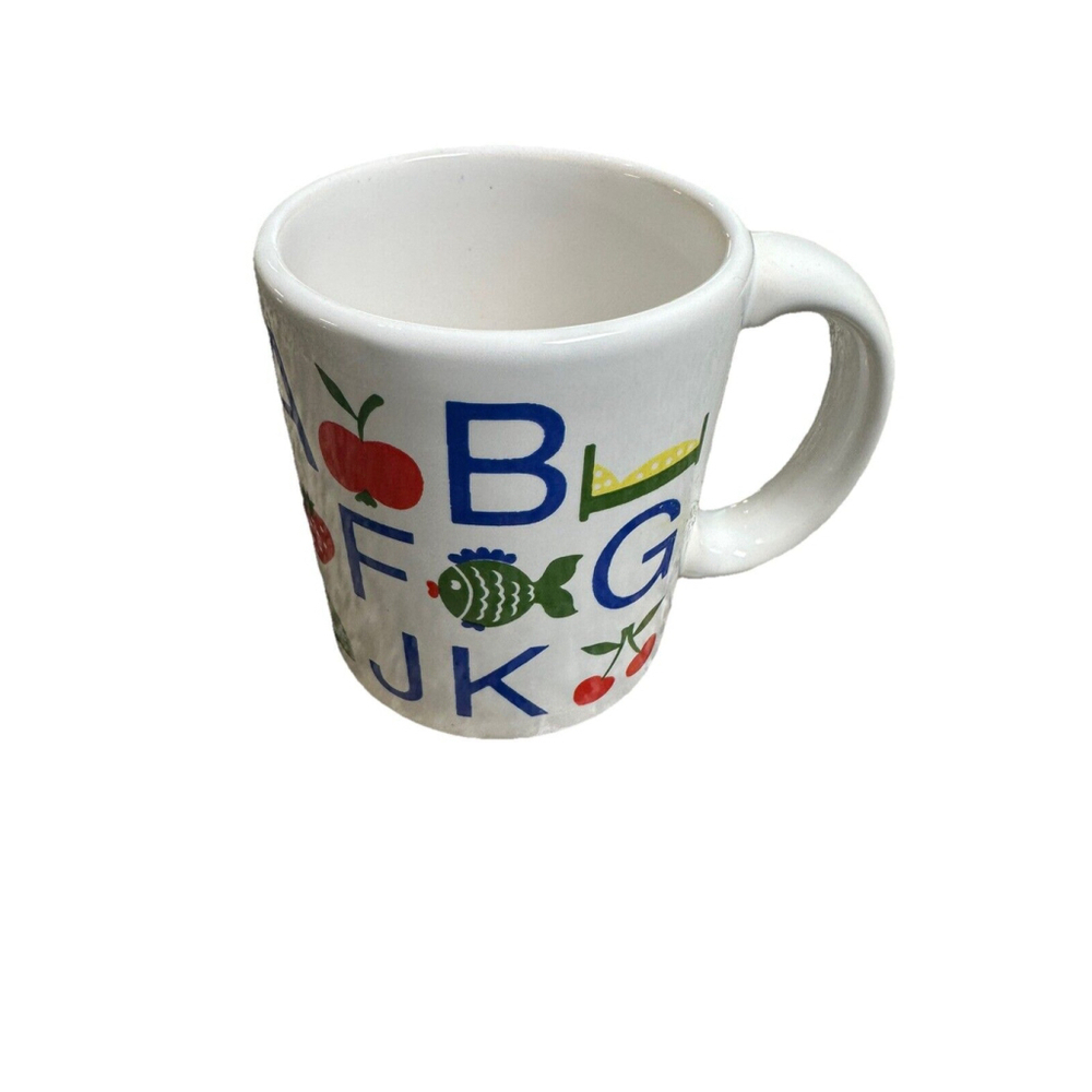 Vintage Waechtersbach West Germany Ceramic Alphabet Letters Colorful Cup